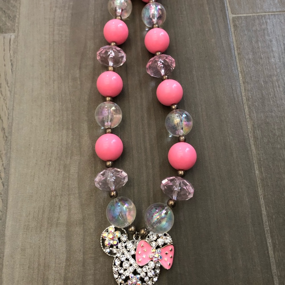 Pink and Silver Kids Necklace